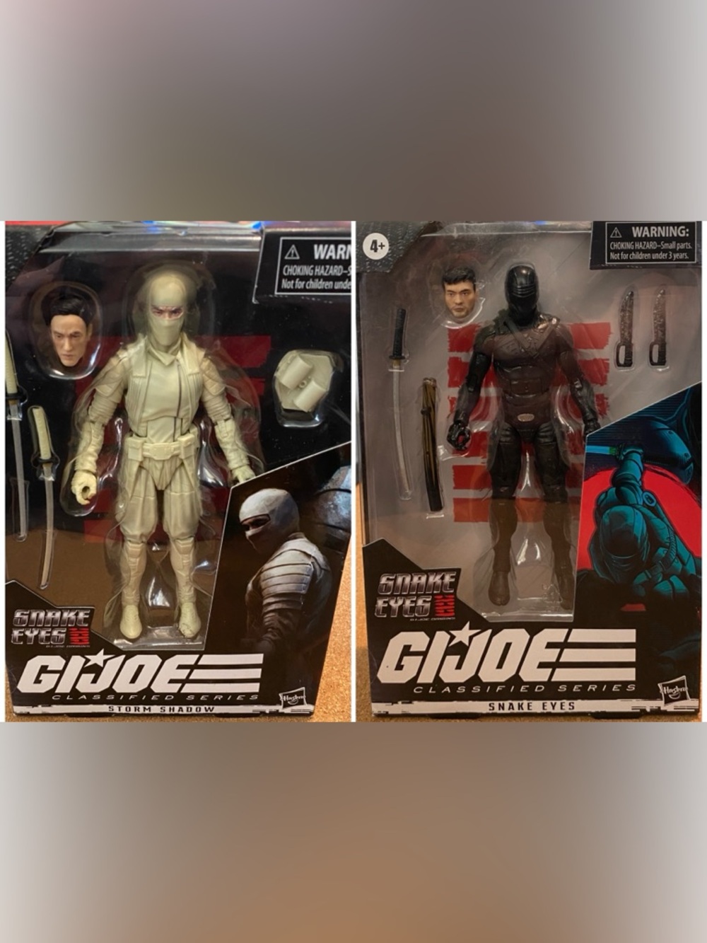 Set 2 GI Joe Classified Series Snake Eyes Storm Shadow 16 17 NIB Hasbro Figures